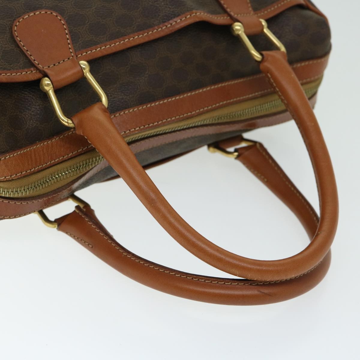 CELINE Macadam Canvas Hand Bag Pvc Brown - 7