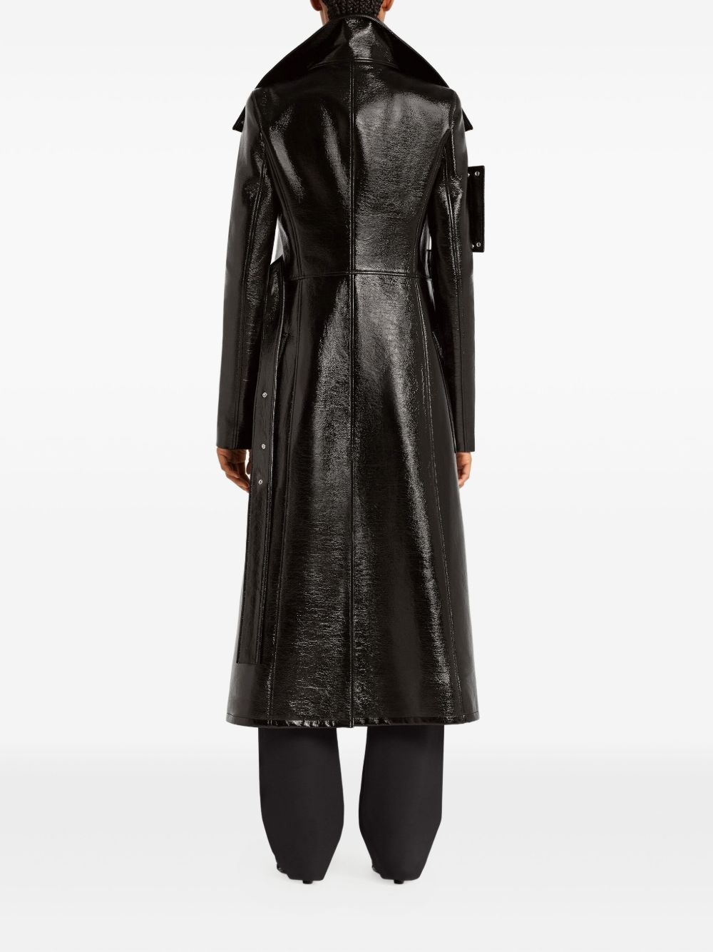 high-shine trench coat - 4