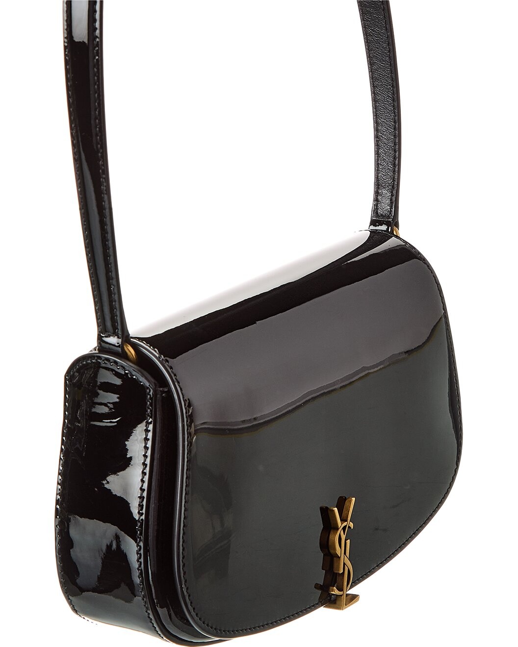 Saint Laurent Demi Lune Patent Shoulder Bag - 3