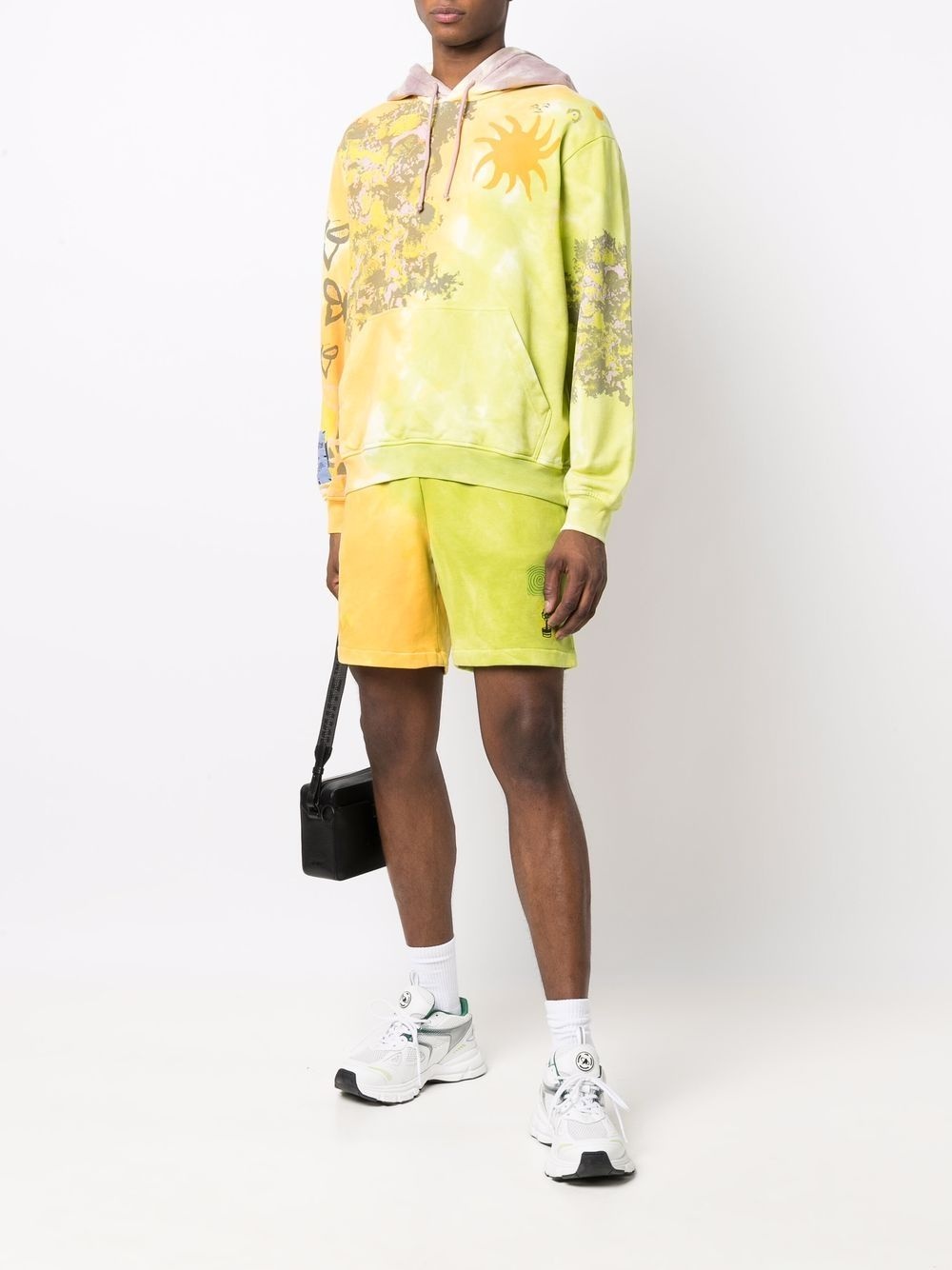 graphic-print track shorts - 2