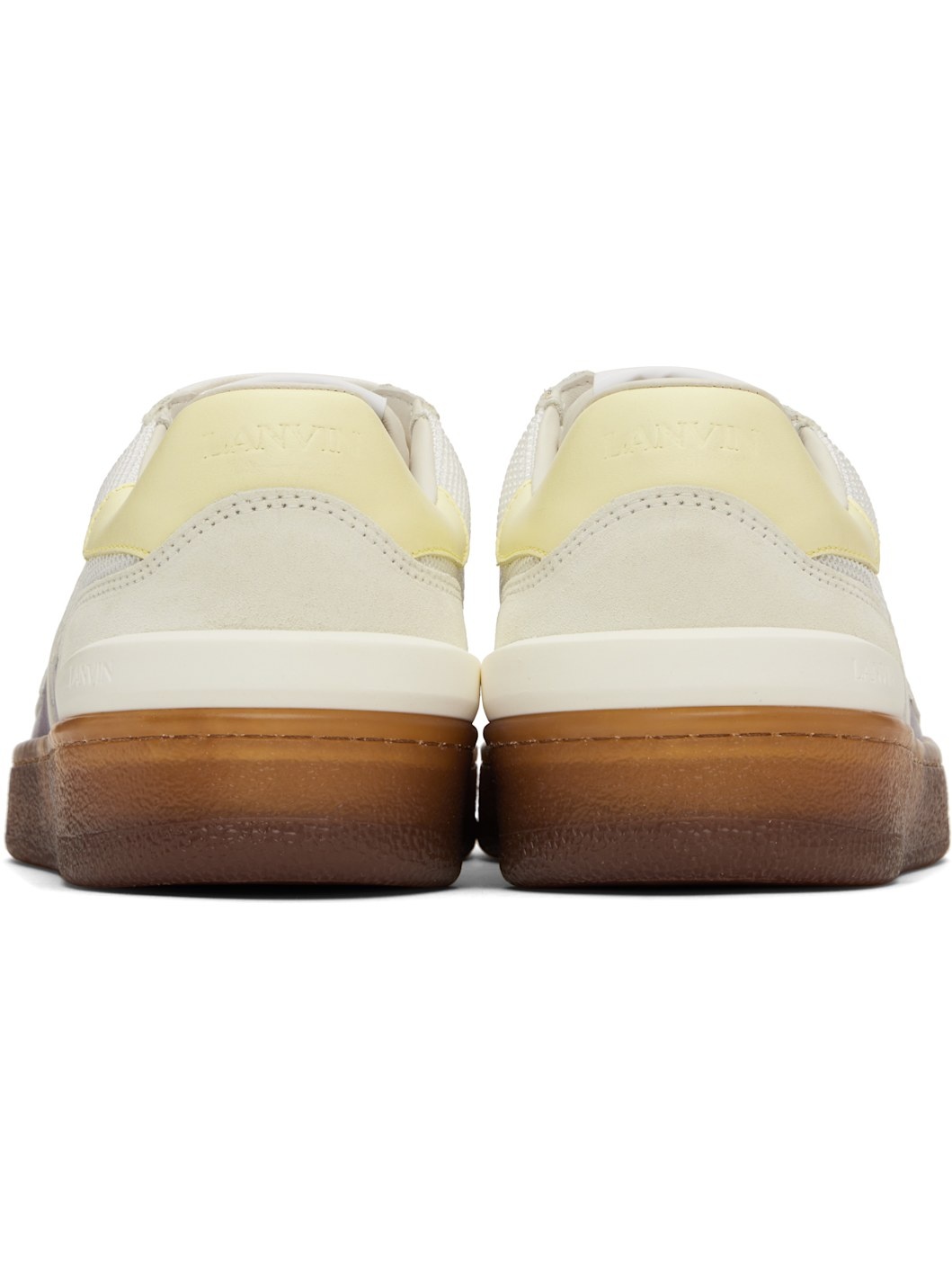 White & Purple Clay Mesh Sneakers - 2