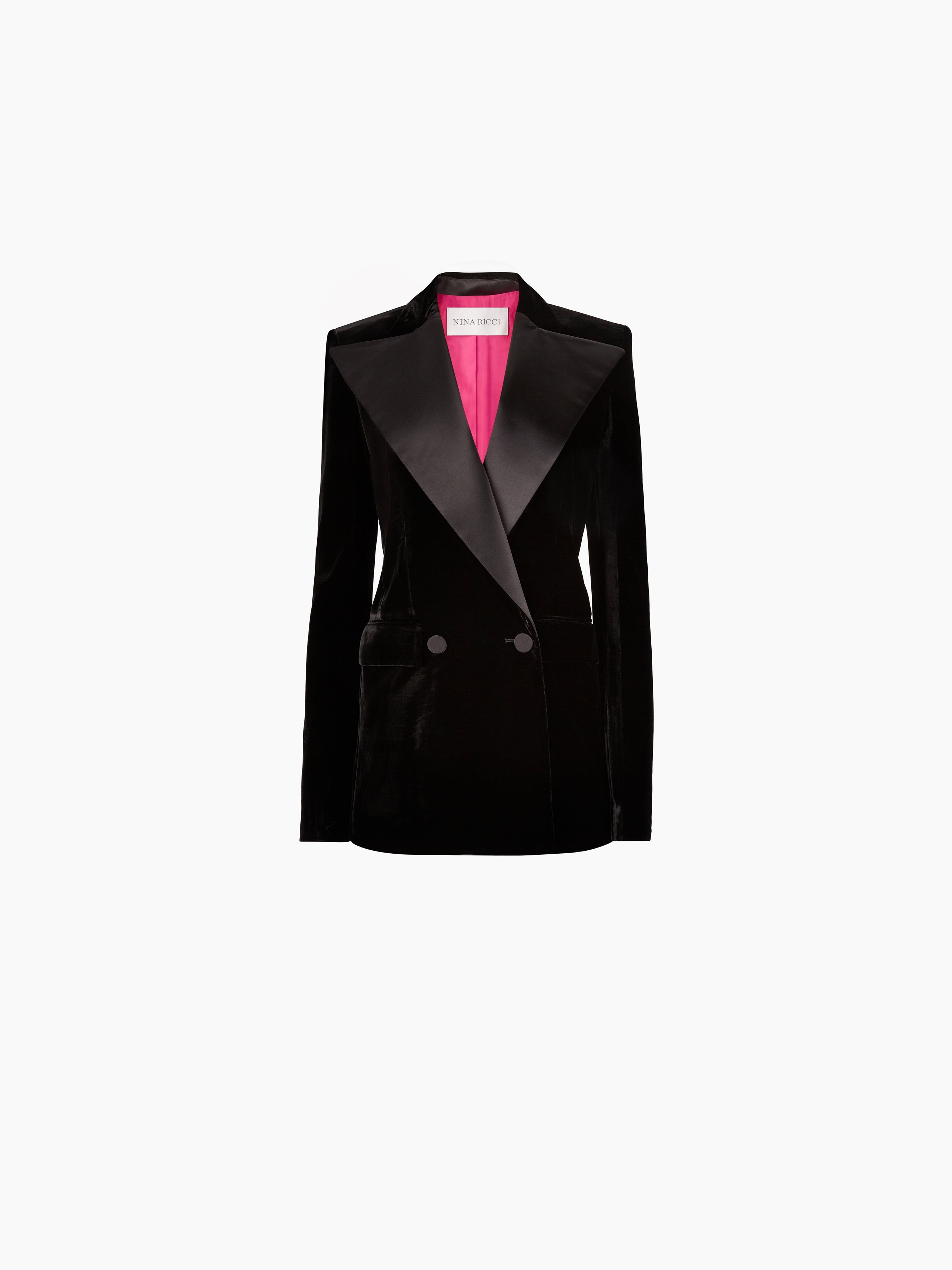 DOUBLE-BREASTED BLAZER IN VELVET - 5