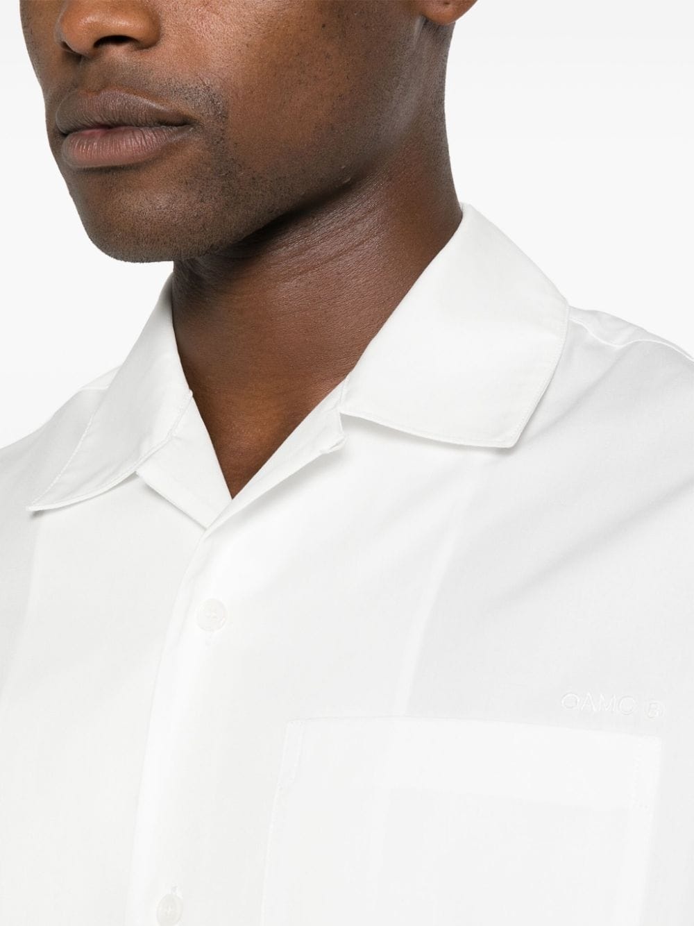 graphic-patch poplin shirt - 5