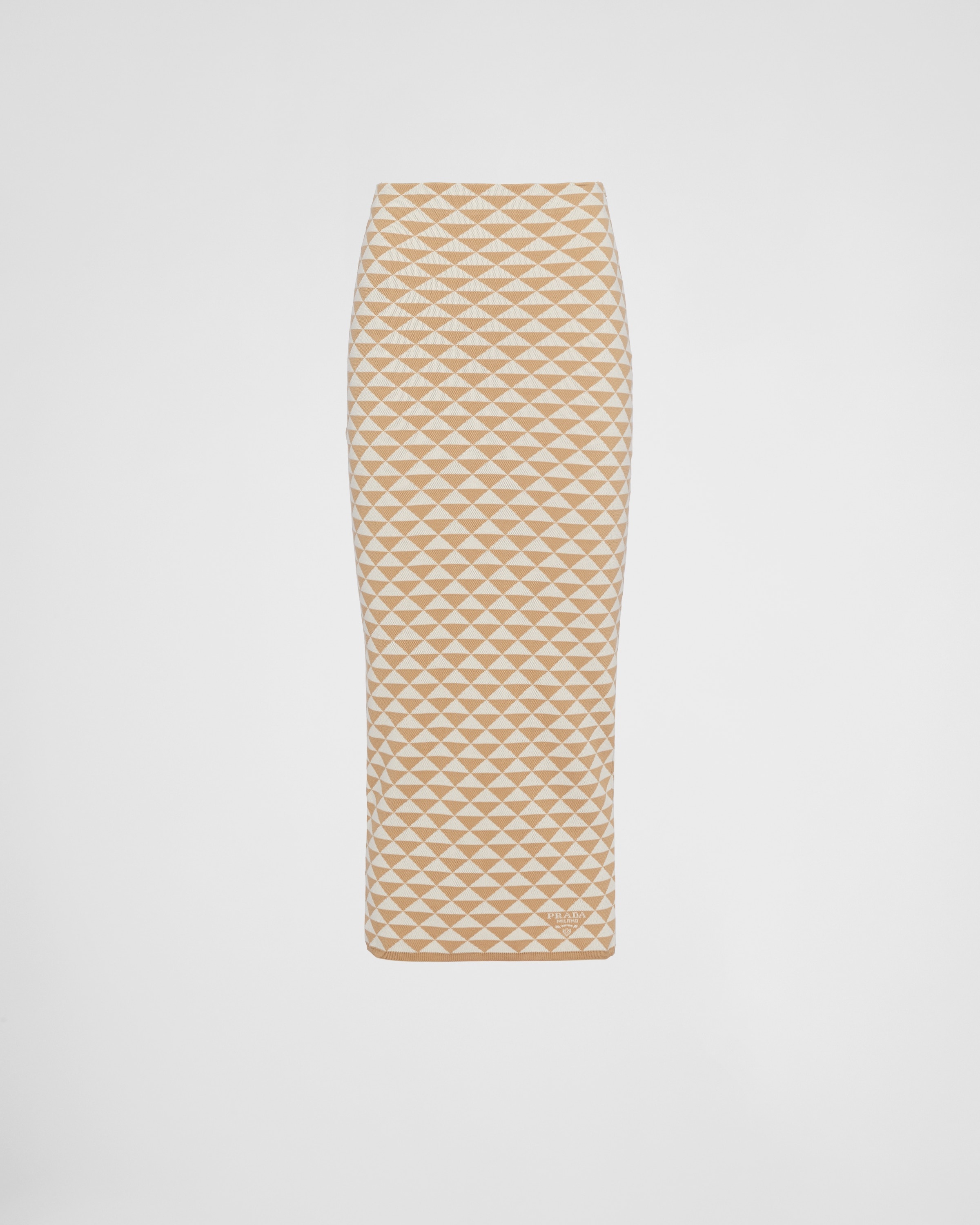 Jacquard cotton knit skirt - 1