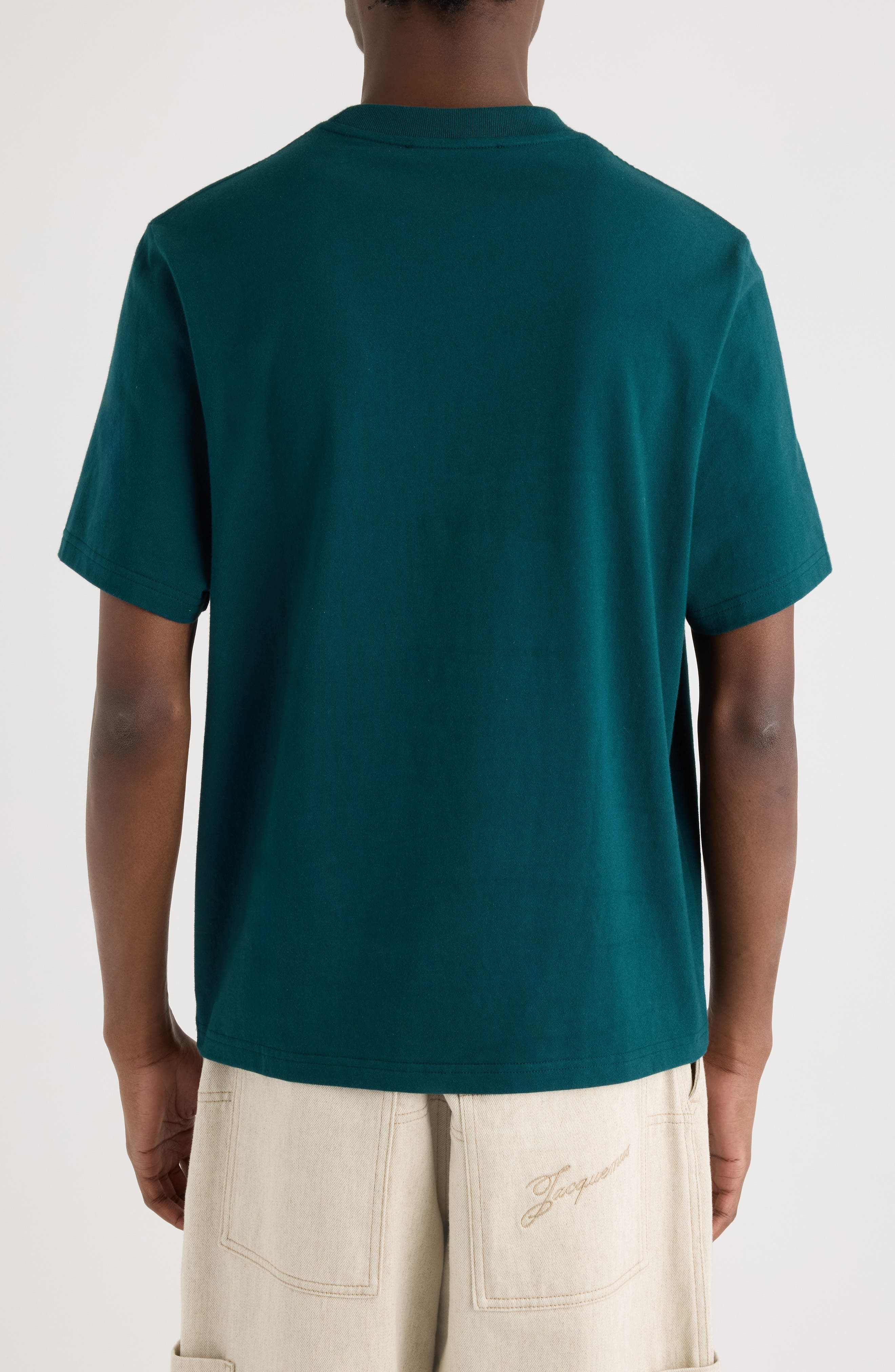 Jacquemus Le T-Shirt Club Embroidered T-Shirt in Jacquemus Club Dark Green at Nordstrom - 3
