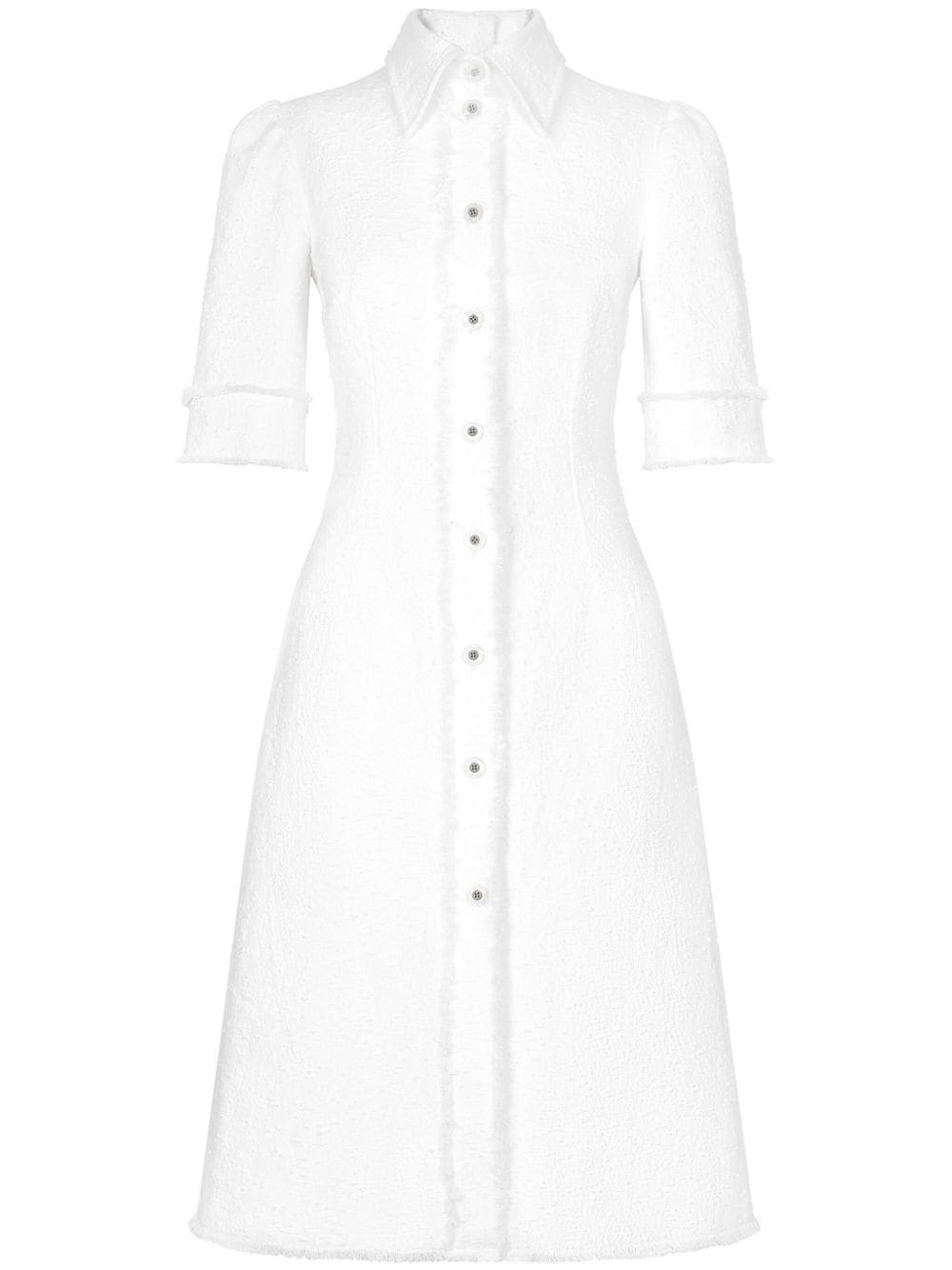 tweed midi shirtdress - 1