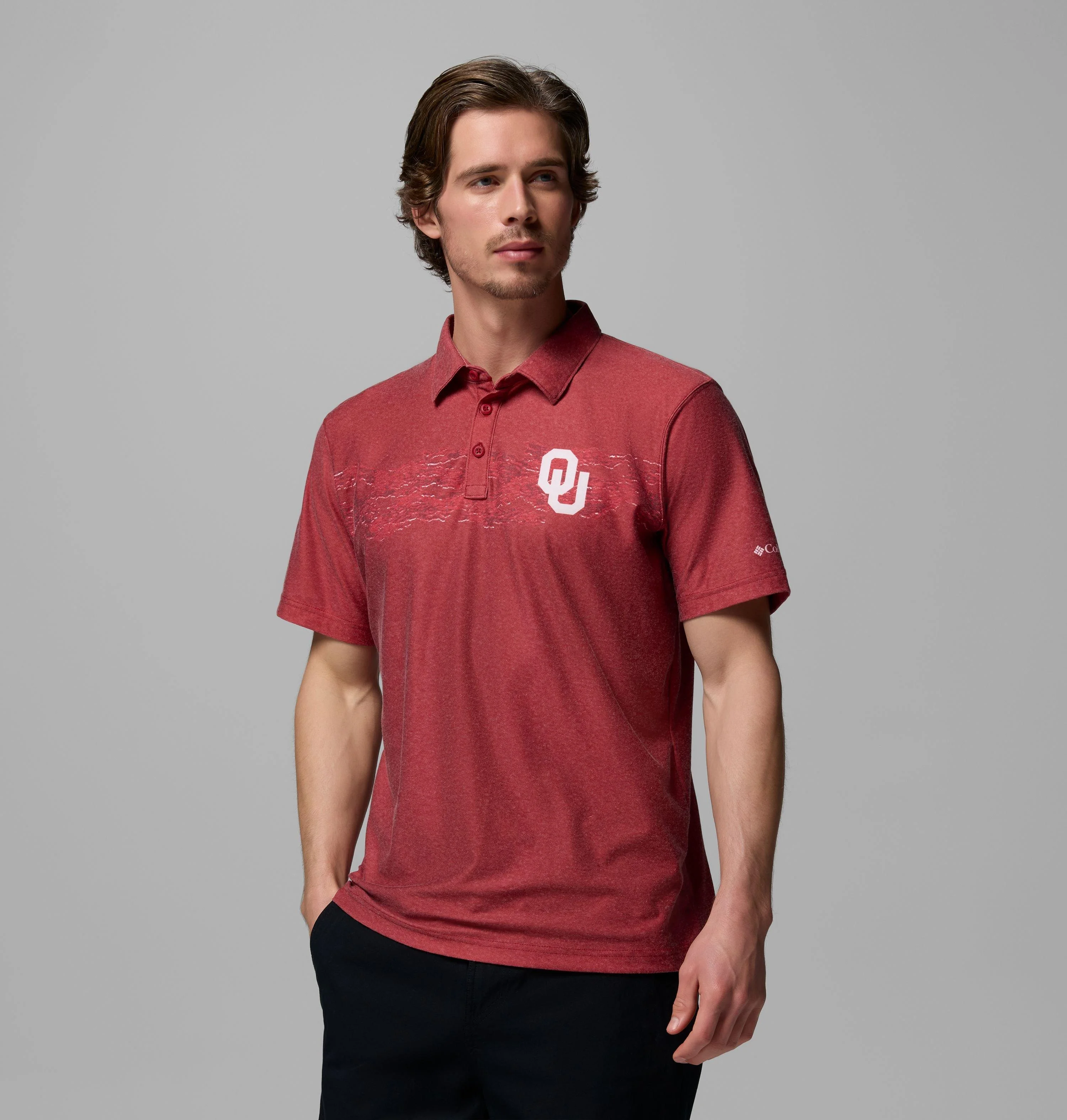 Men's Collegiate Thistletown Hills Printed Polo - Oklahoma - 1