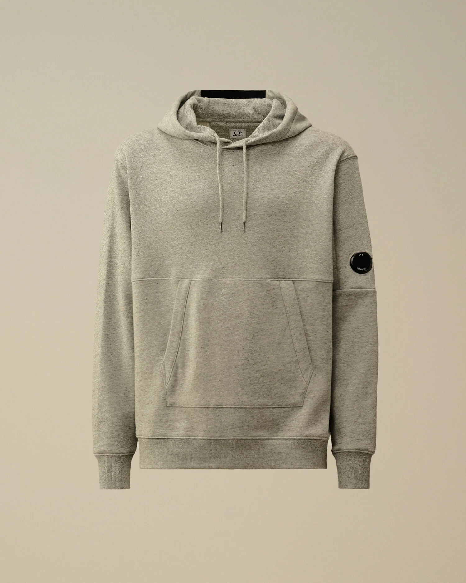 Diagonal Raised Fleece Hooded Lens Sweatshirt - 1