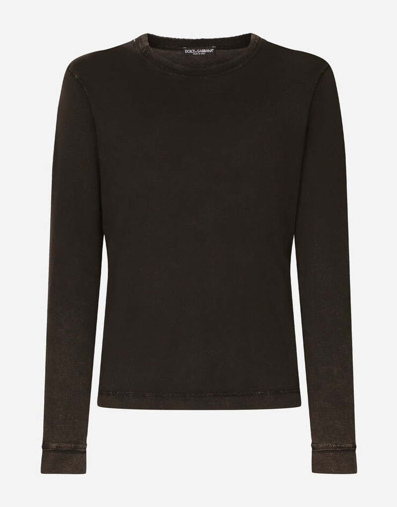 Long-sleeved overdyed jersey T-shirt 1