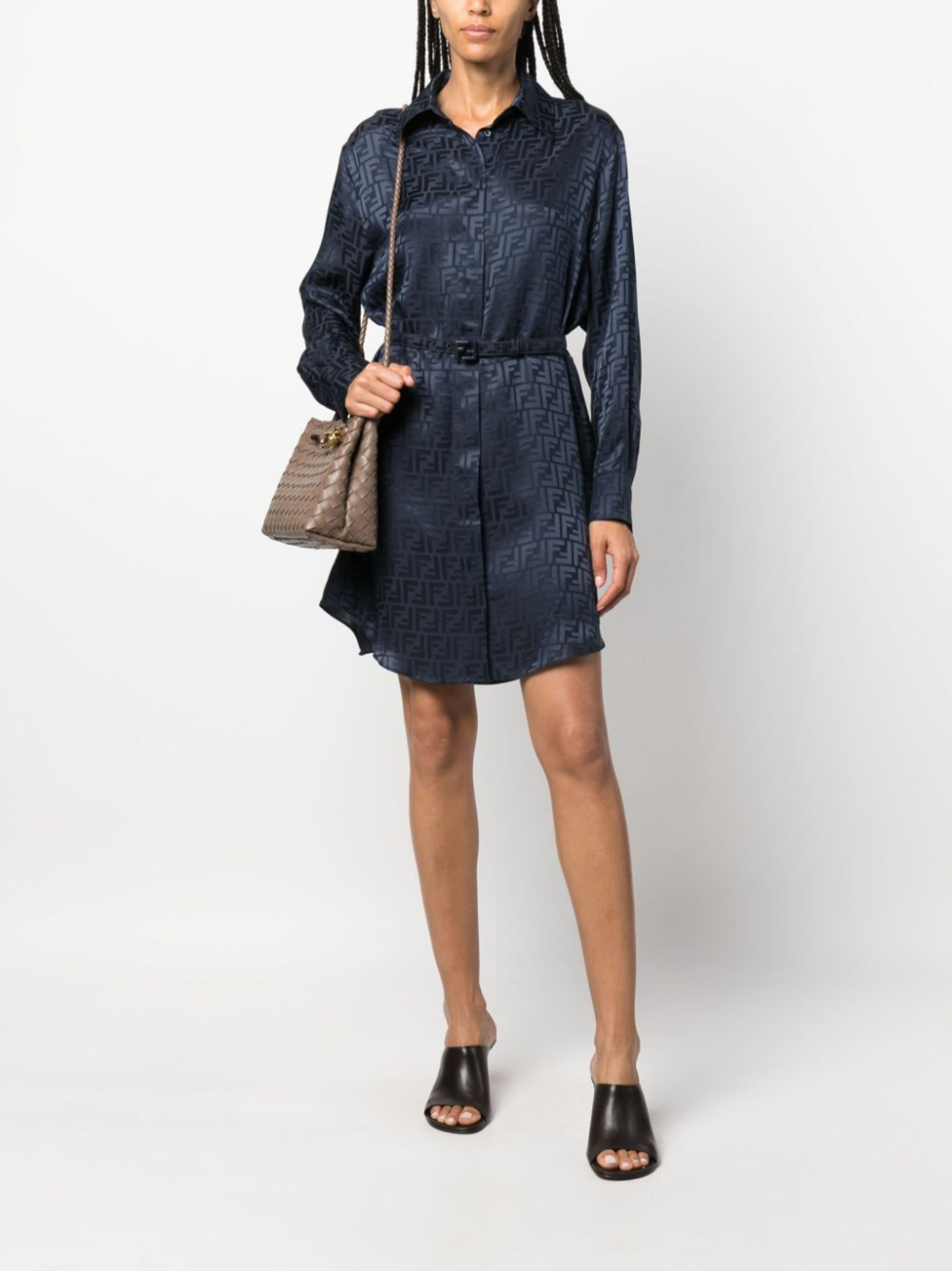 FENDI Ff silk shirt dress | tessabit | REVERSIBLE
