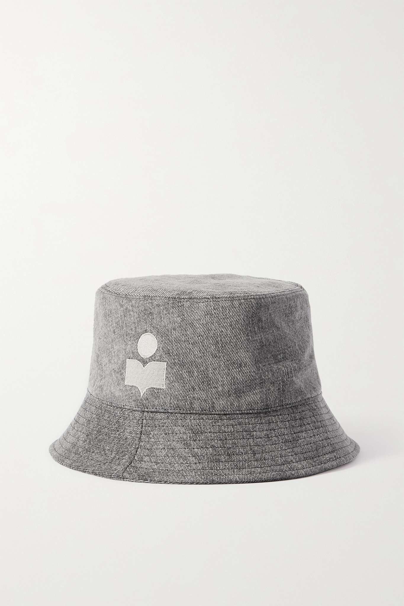 Haley embroidered denim bucket hat - 1