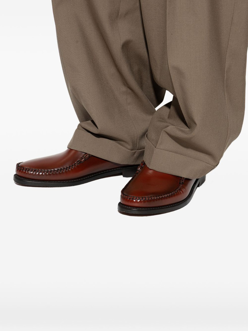stitched leather loafers 5