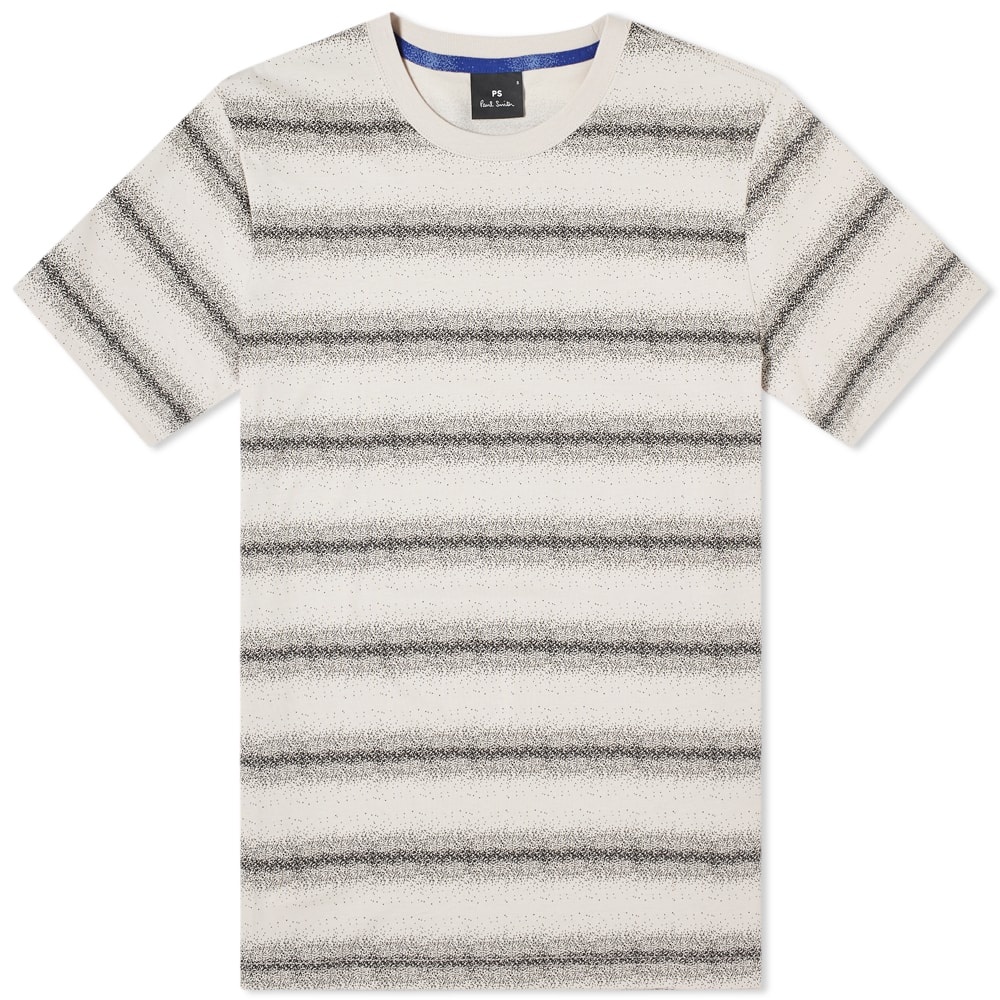 Paul Smith White Noise Stripe Tee - 1