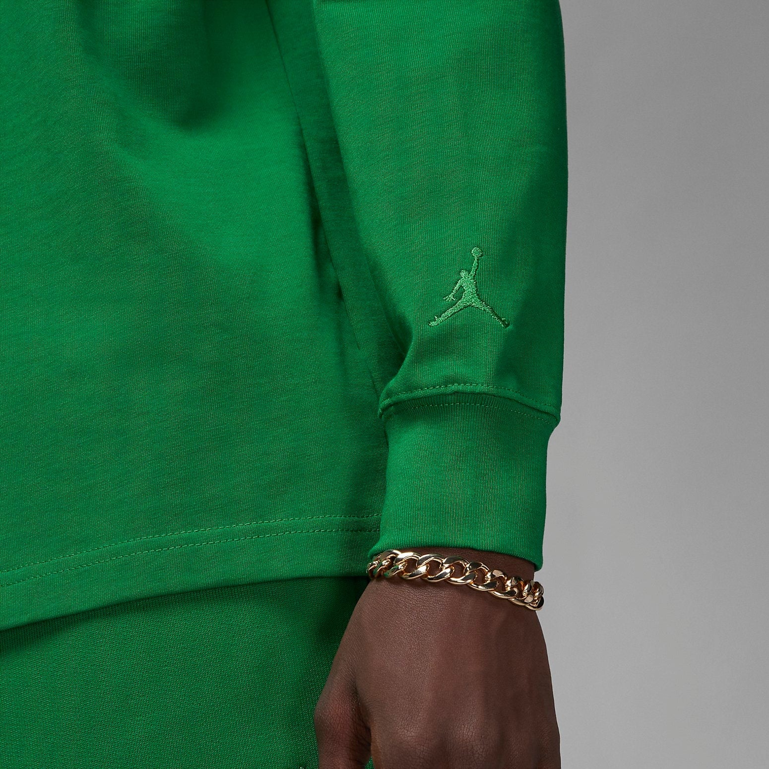 Air Jordan x Wordmark Long Sleeves T-Shirts 'Green' FJ0703-302 - 2