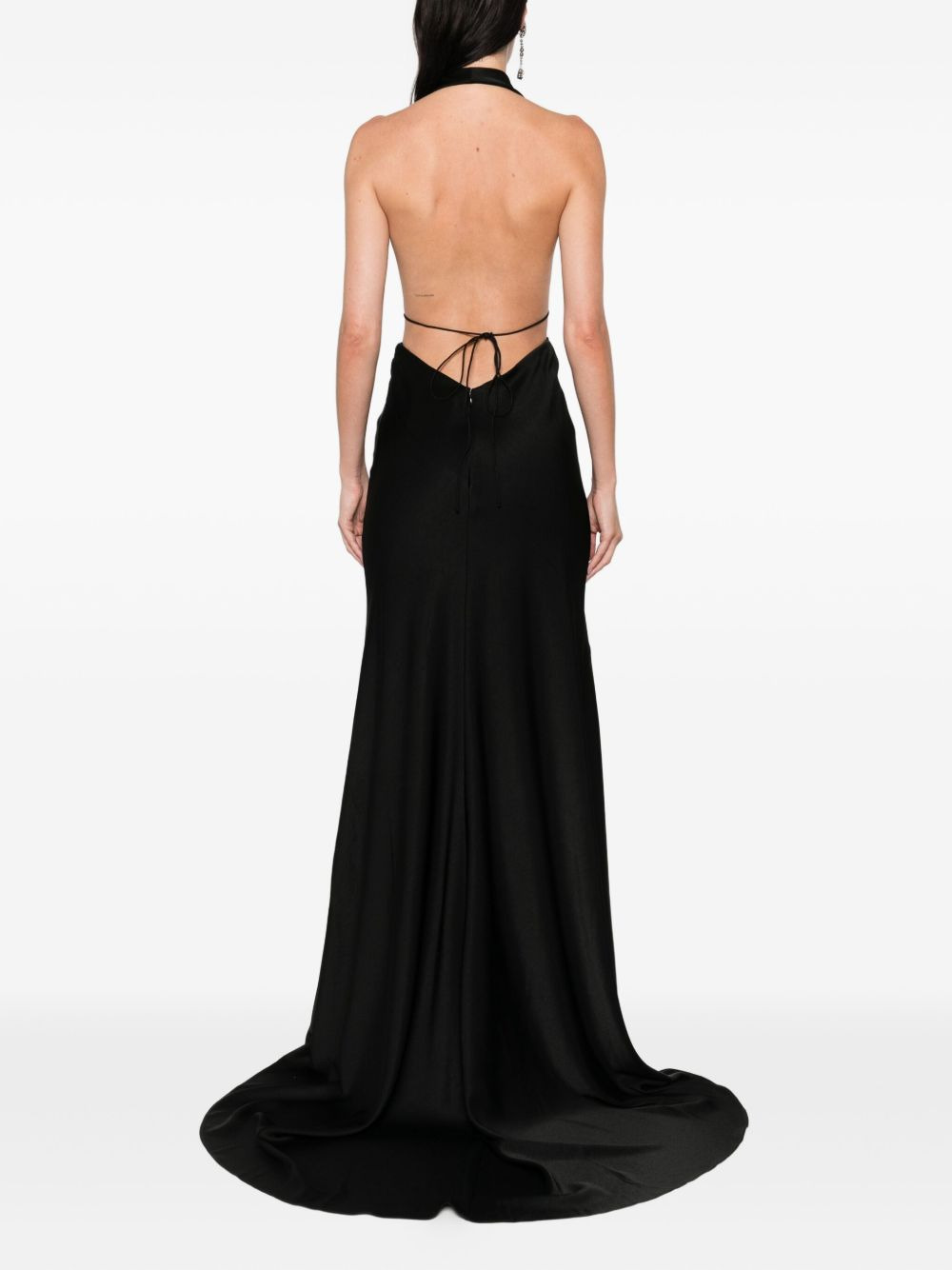 cowl-neck maxi dress - 4