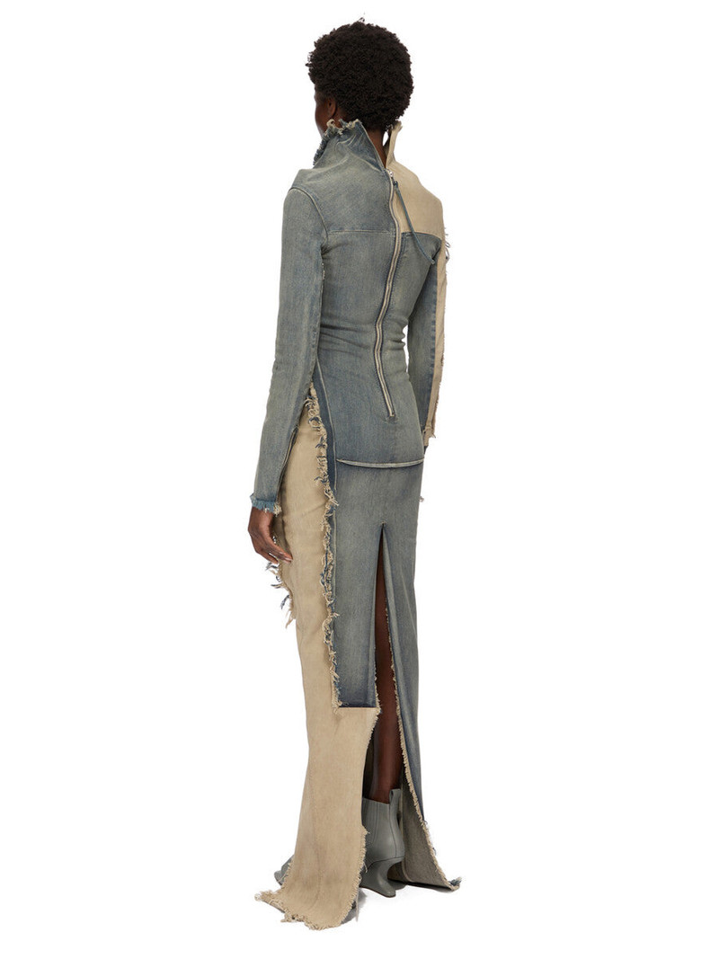 Blue & Beige Concordians Etna Denim Maxi Dress 3