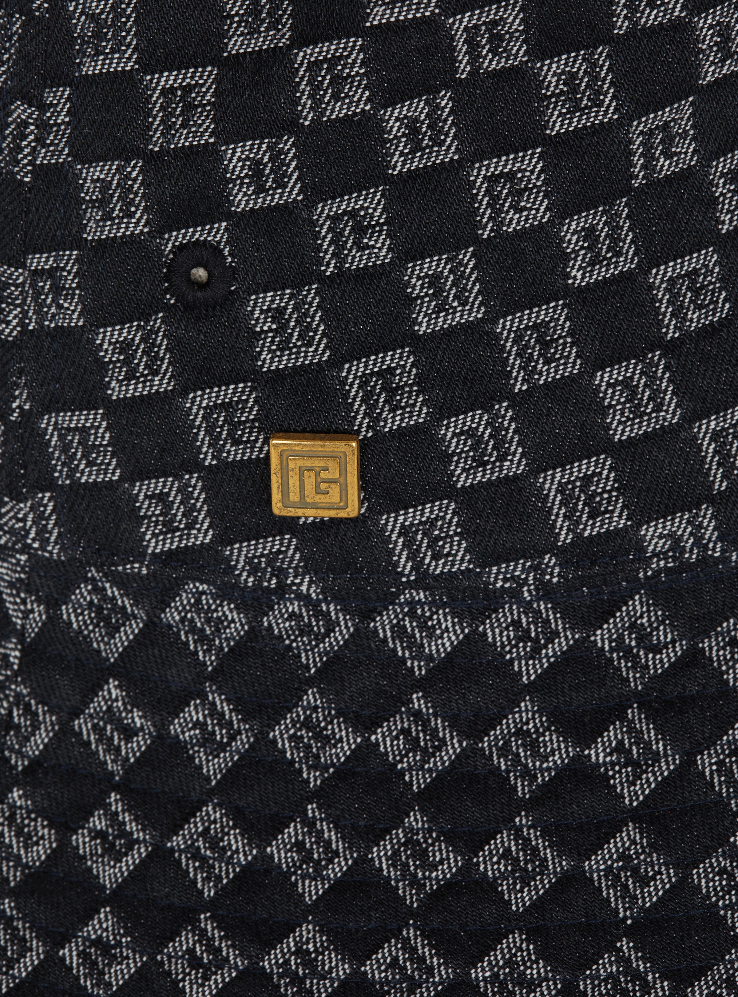 Monogram jacquard denim bucket hat - 3