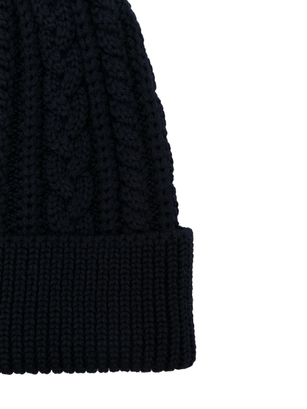 cable-knit beanie hat - 2