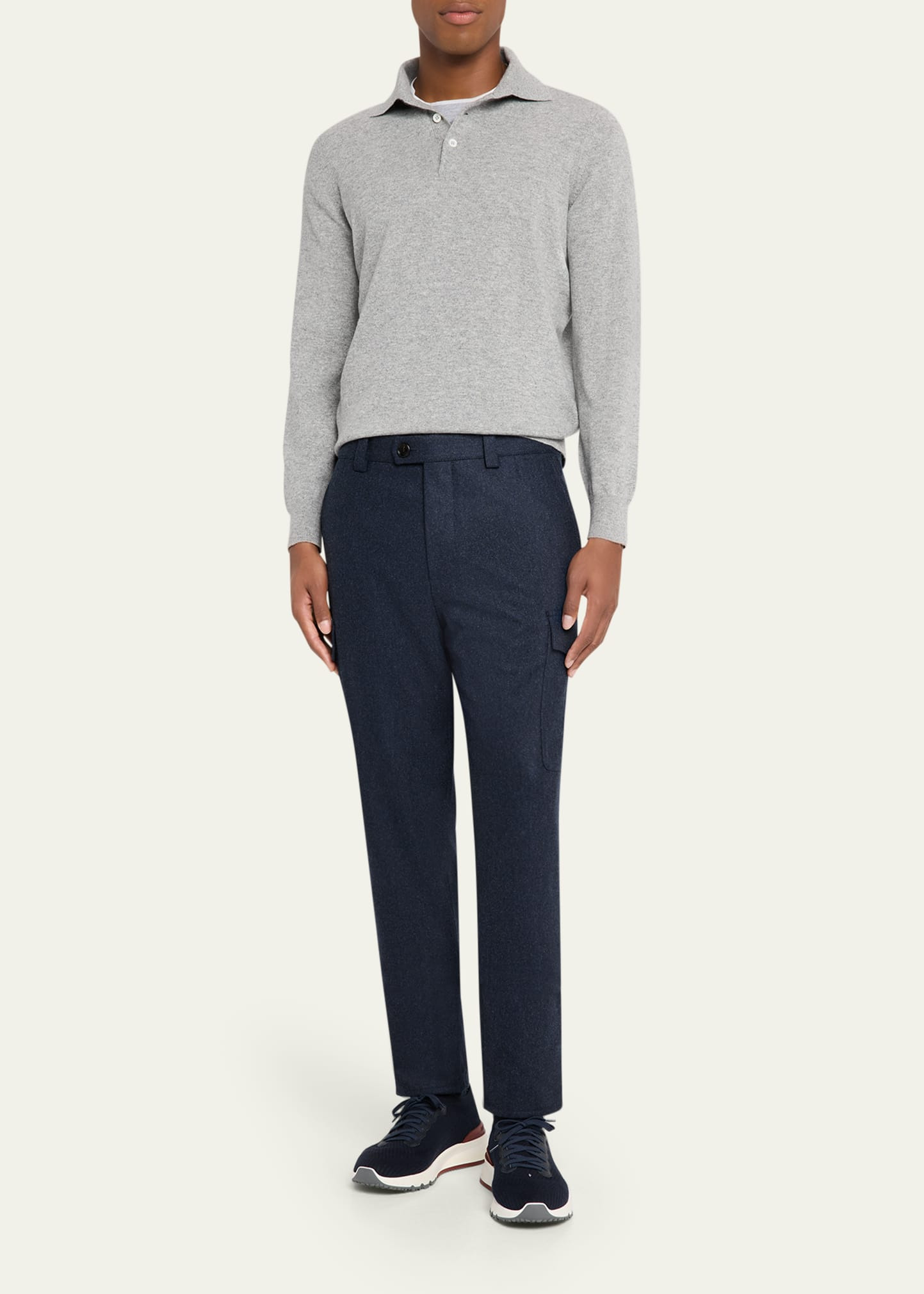 Men's Virgin Wool Cargo Pants - 2