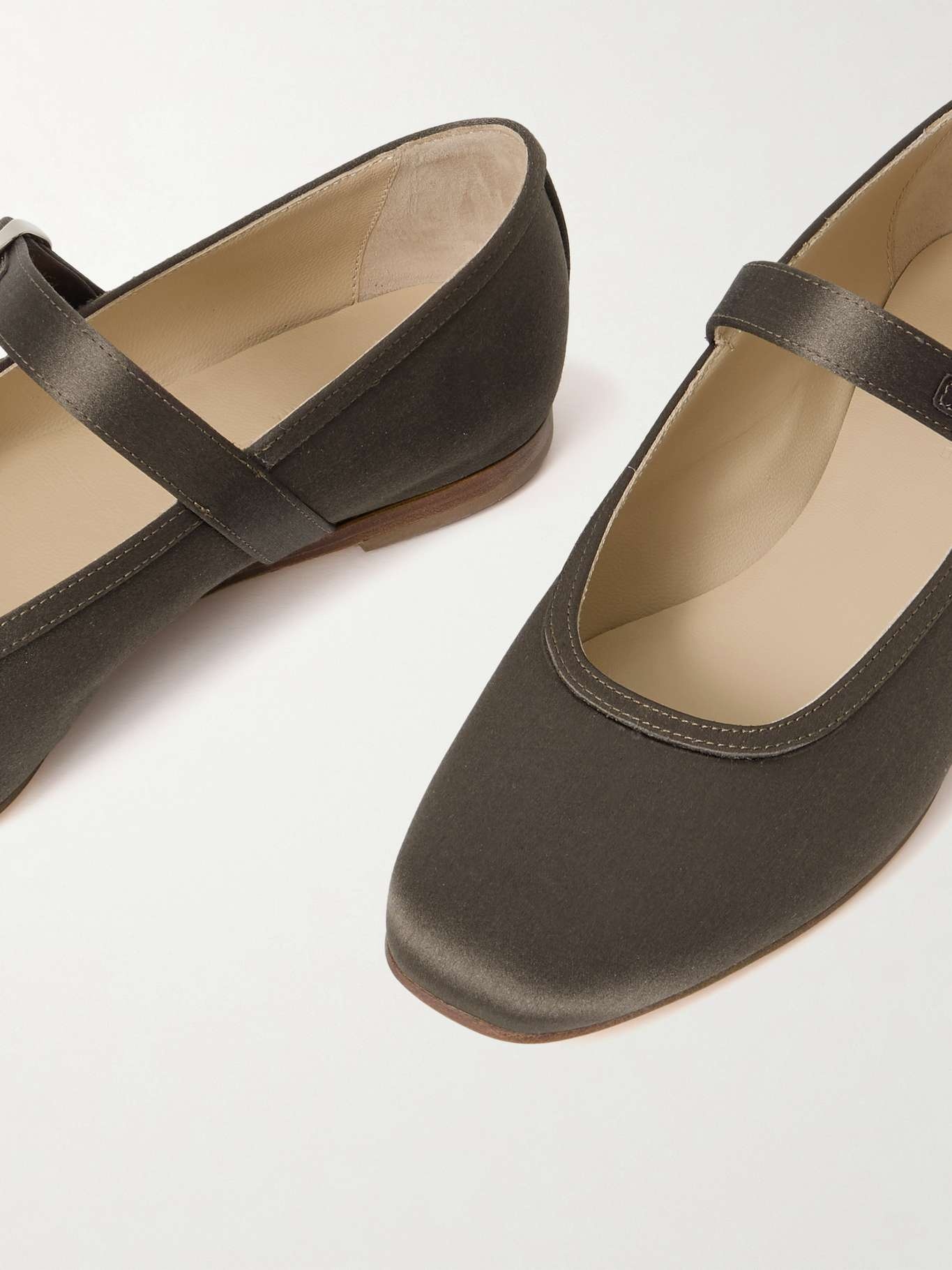 Satin Mary Jane ballet flats Brown - 4
