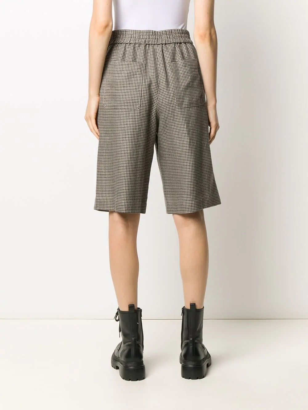 houndstooth bermuda shorts - 4