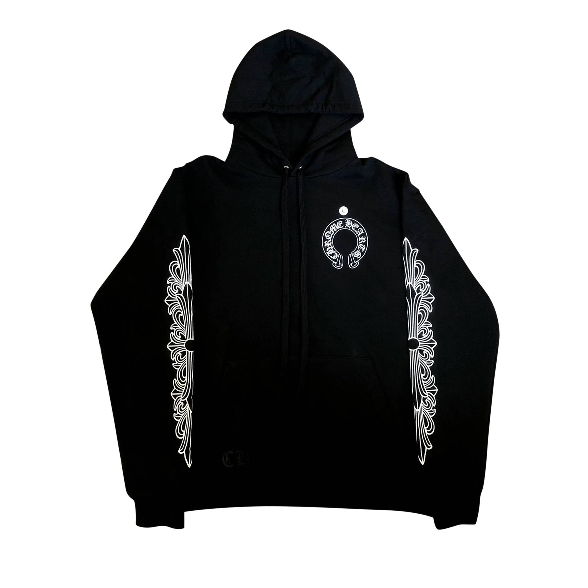 Chrome Hearts Horseshoe Floral Hoodie 'Black' - 1