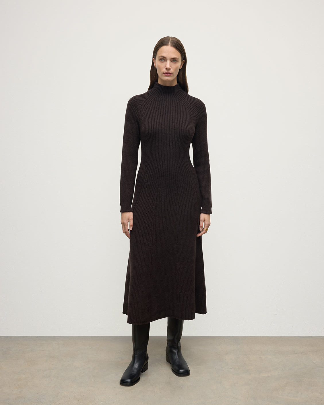 Cashmere Brown Midi Dress - 2