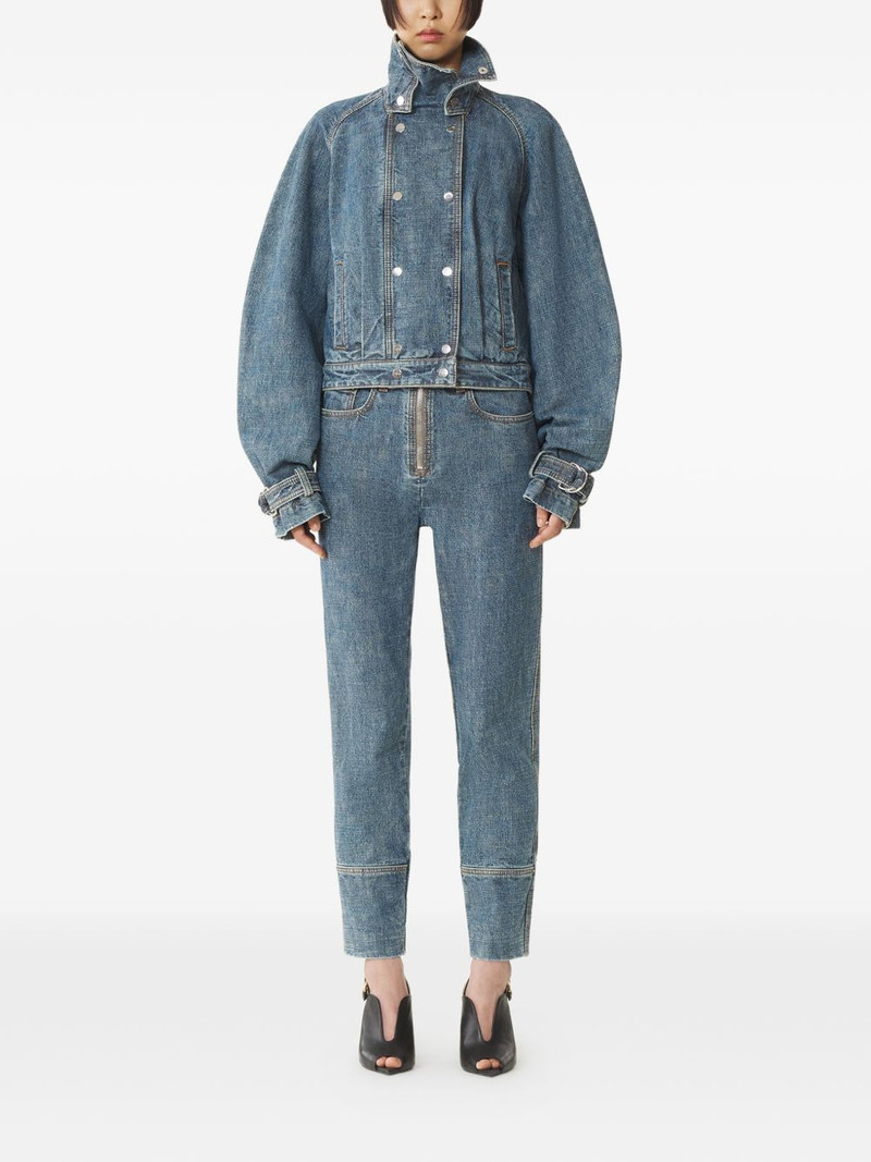 Lanvin buttoned funnel-neck jacket outlook