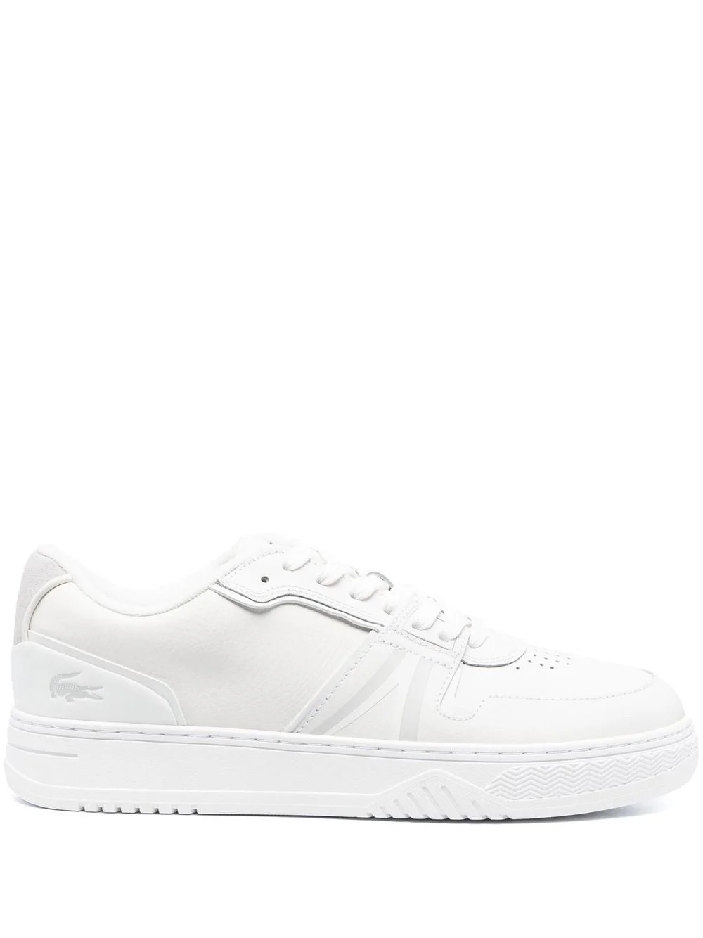 perforated lace-up sneakers - 1