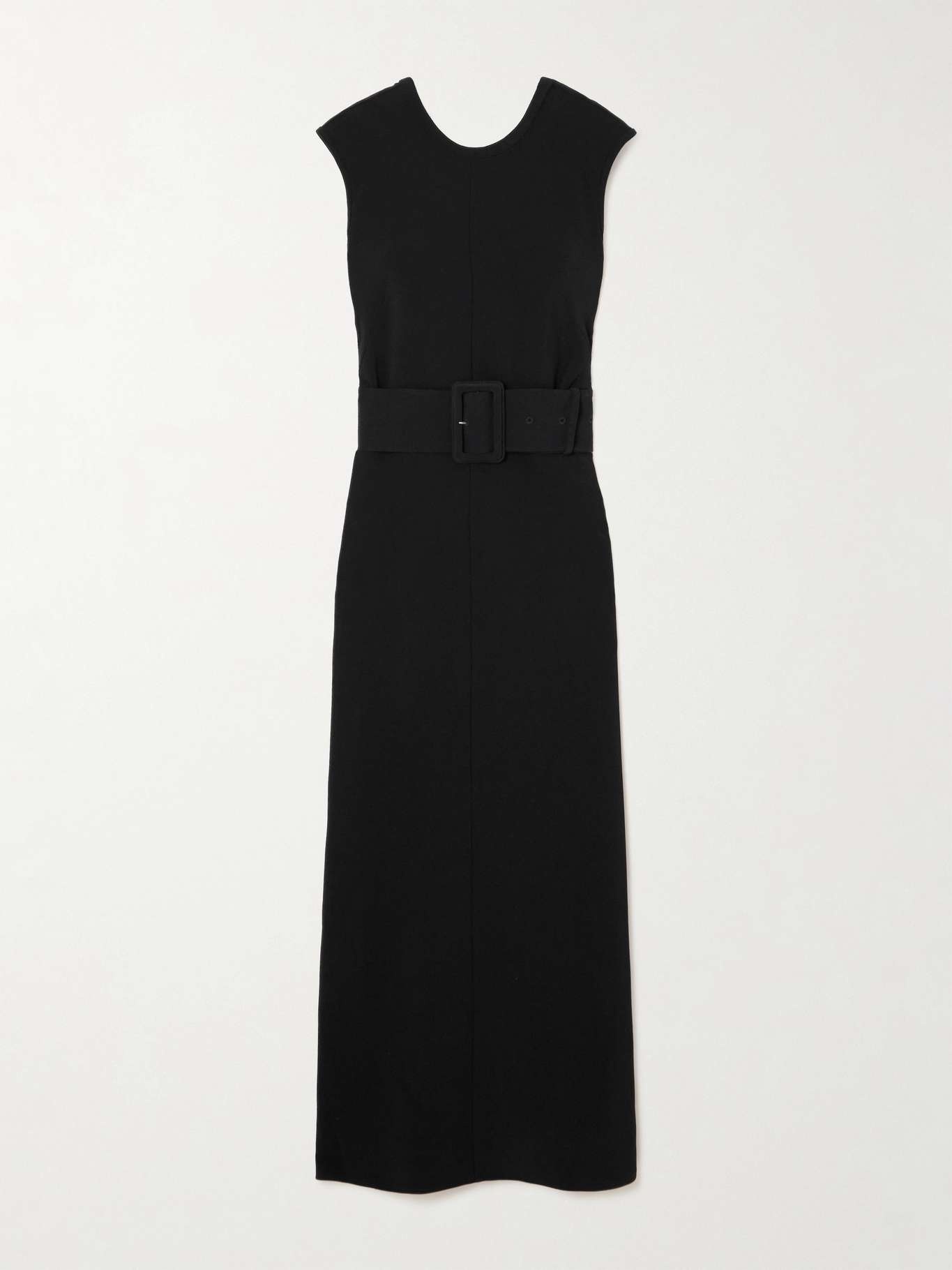 Belted crepe midi dress - 1