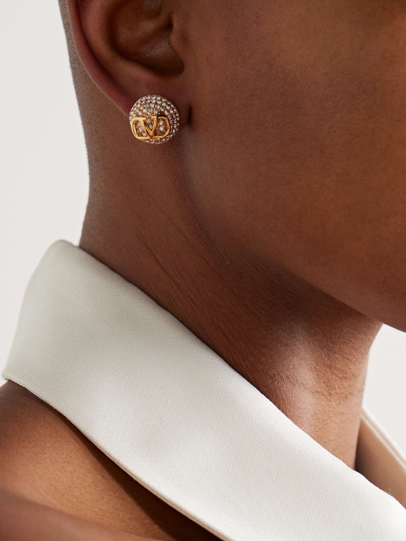 VLOGO gold-tone crystal earrings - 2