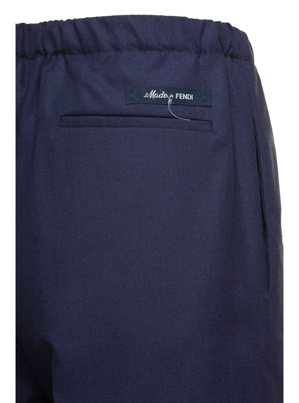 Fendi Men Blue Straight Pants In Wool Man - 3
