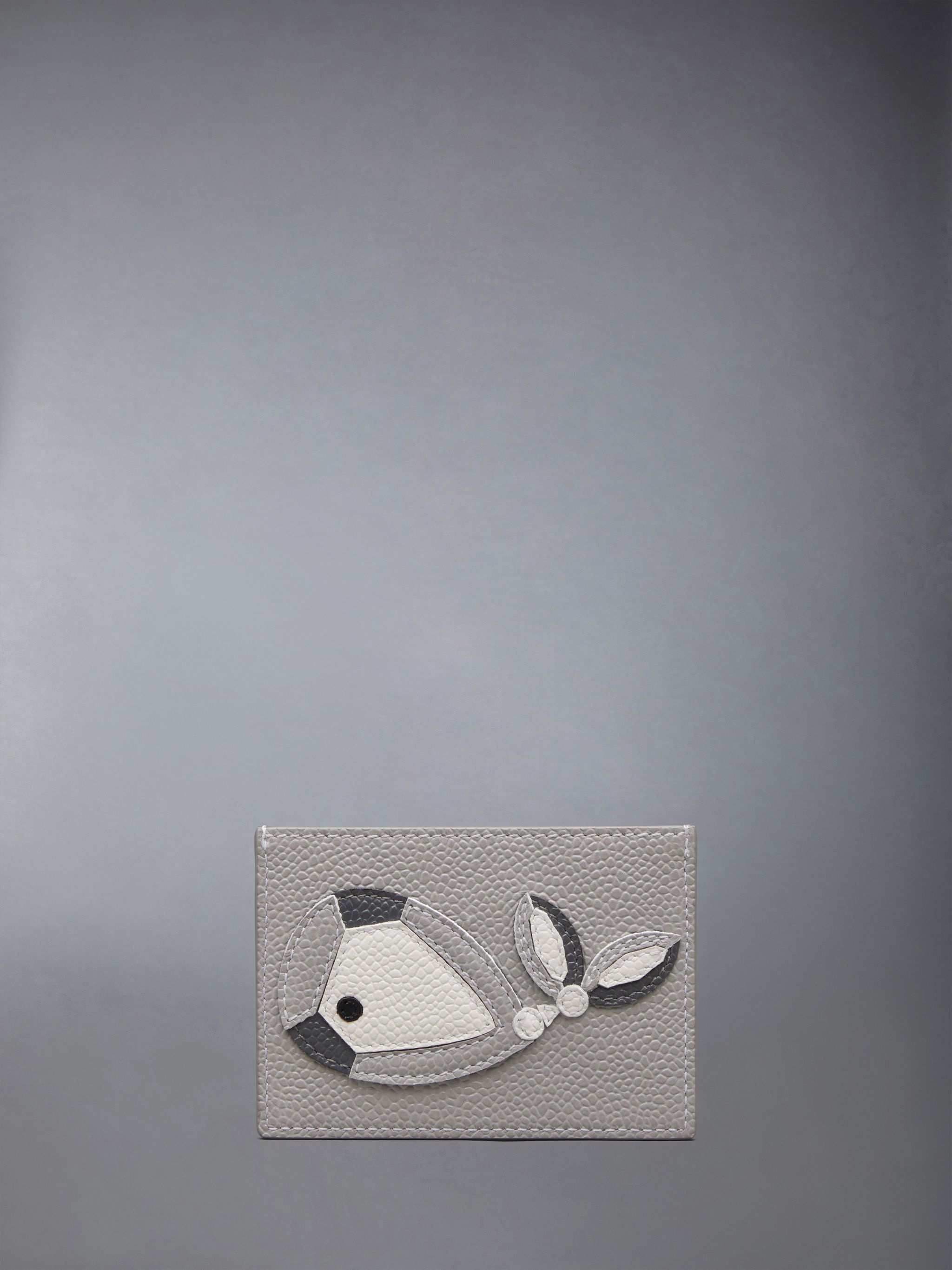 whale-appliqué pebbled cardholder - 2