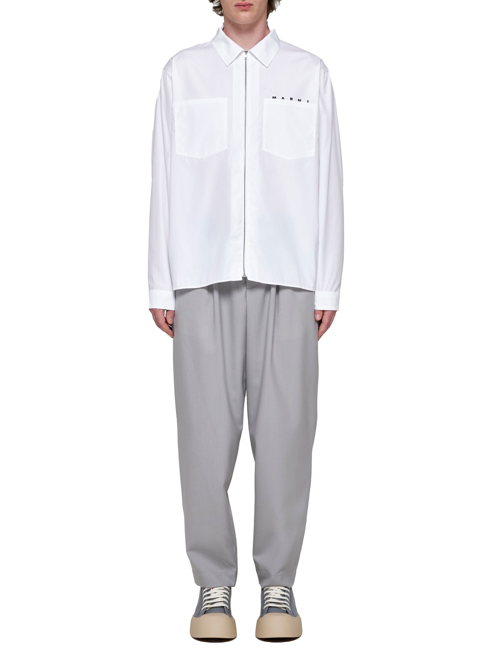 Zip-up cotton shirt - 2