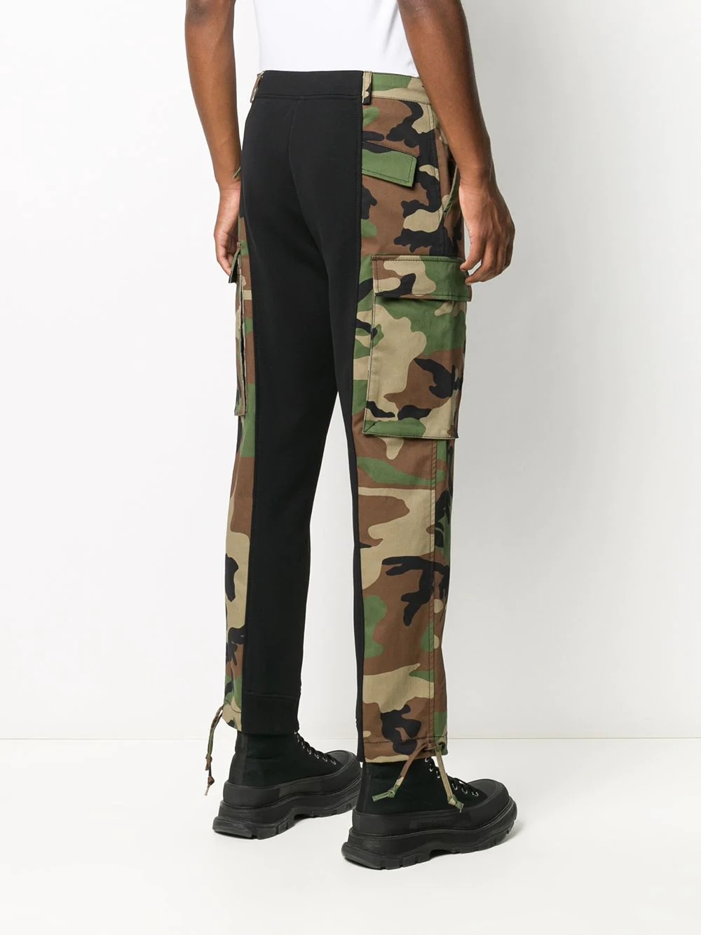 camouflage panel track pants - 4