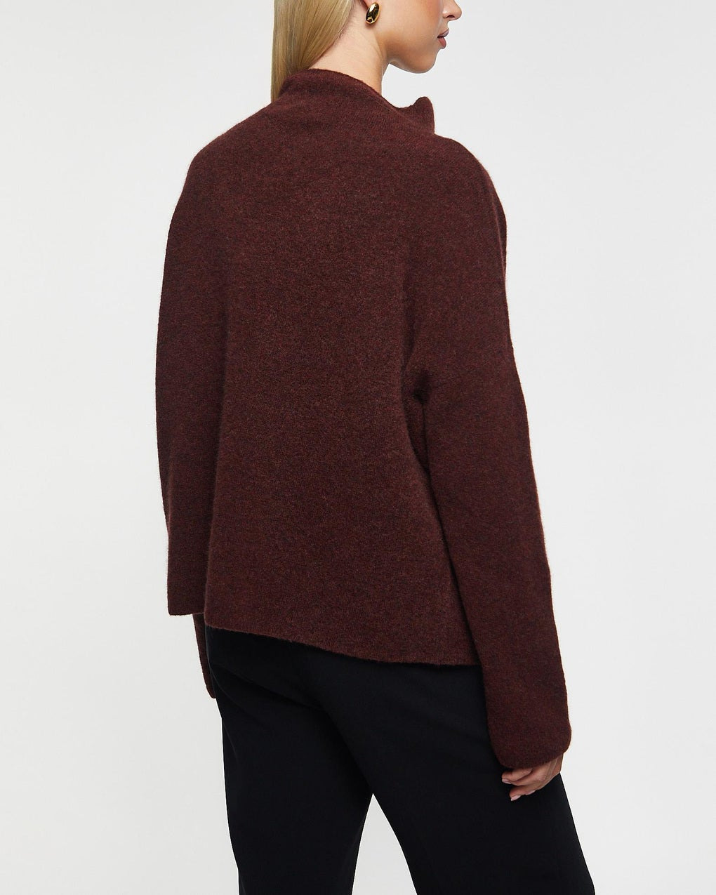 Sweater Mika Yak Funnelneck Burgundy - 4