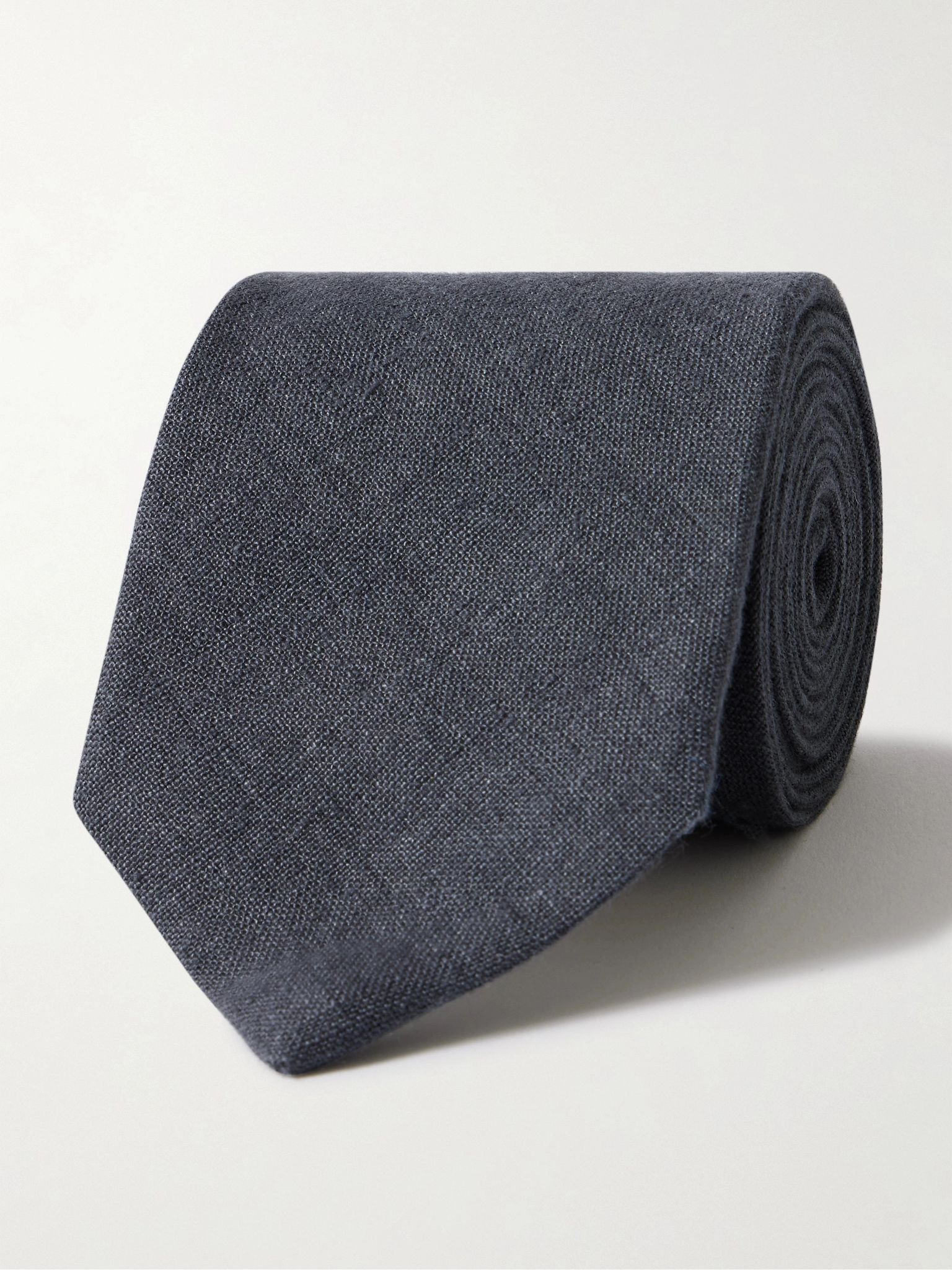 8cm Bleeker Striped Linen Tie Brown - 1