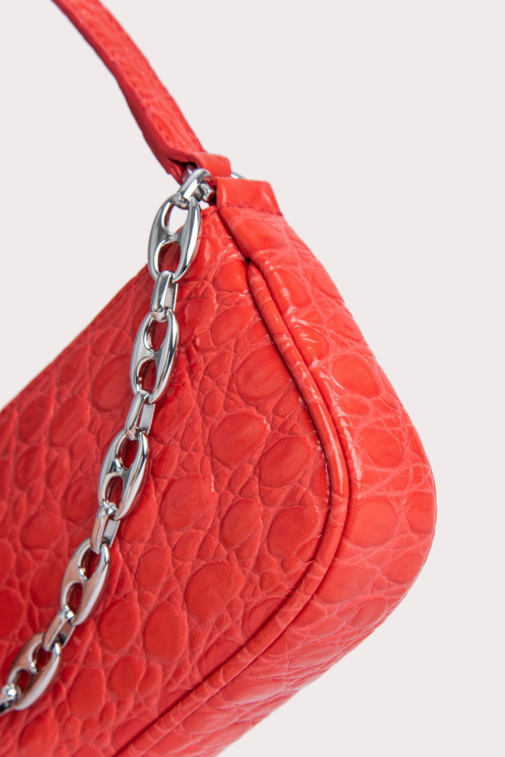 Mini Rachel Flame Circular Croco Embossed Leather - 6
