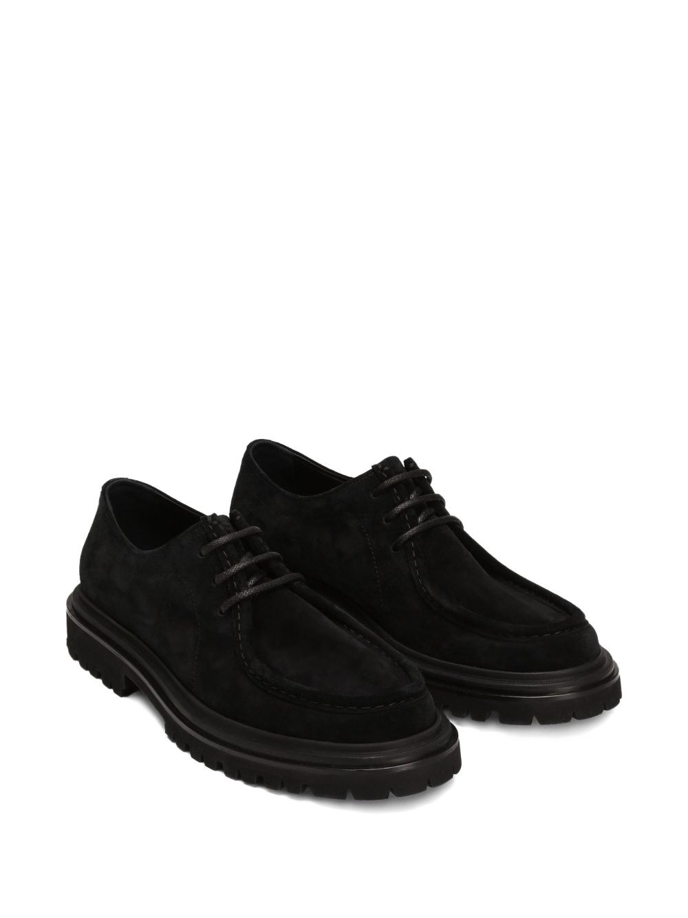 suede lace-up derby shoes - 2