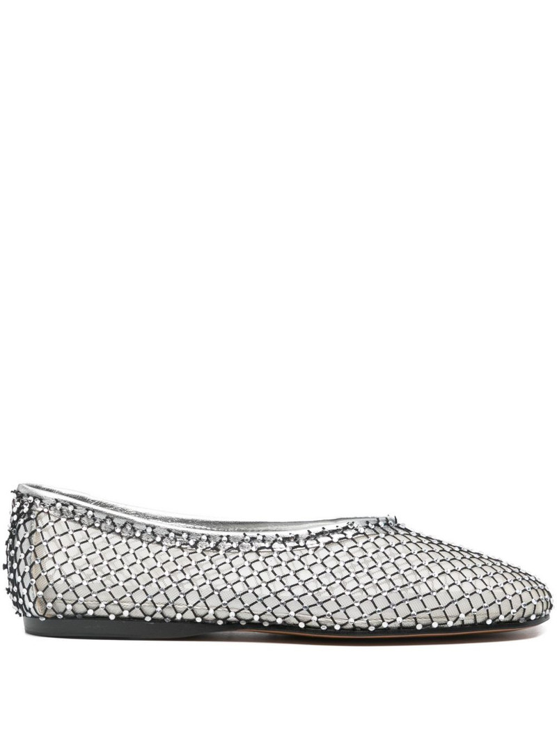 mesh-embellished ballet flats 1