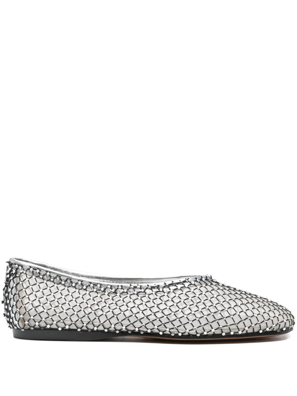 mesh-embellished ballet flats - 1