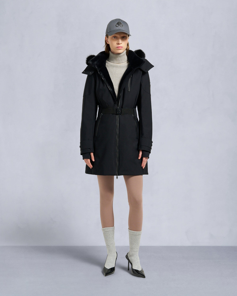 MOOSE KNUCKLES WINGROVE SHEARLING TRIM DOWN PARKA outlook