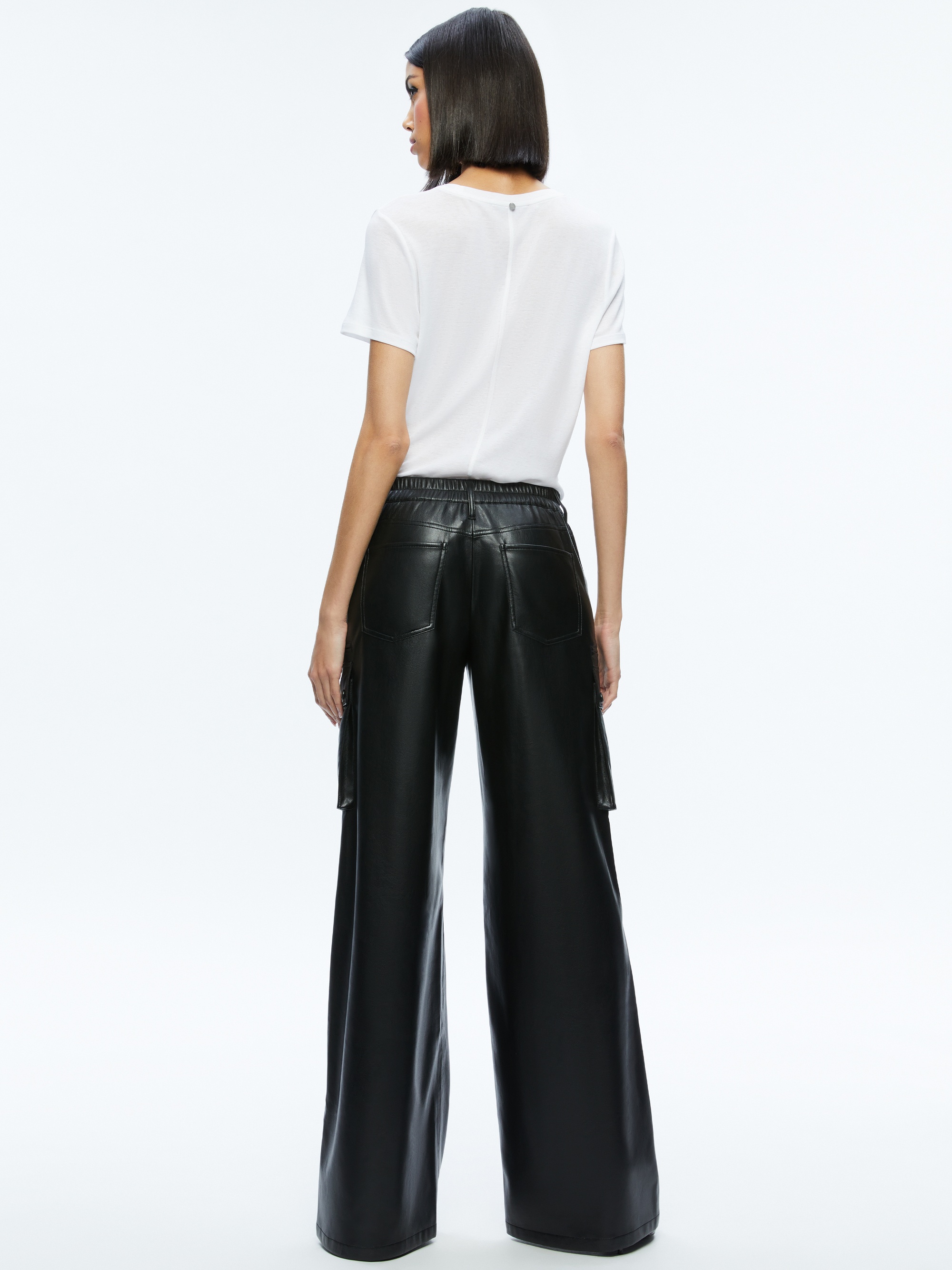 JOETTE VEGAN LEATHER CARGO PANT - 3