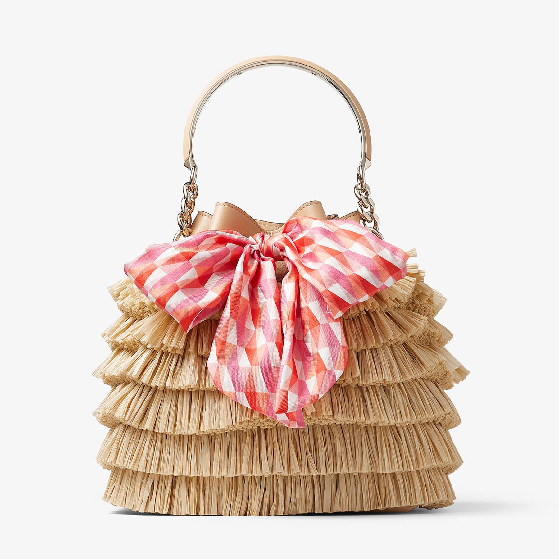 Bon Bon Bucket
Natural Raffia Fringe Bucket Bag - 1