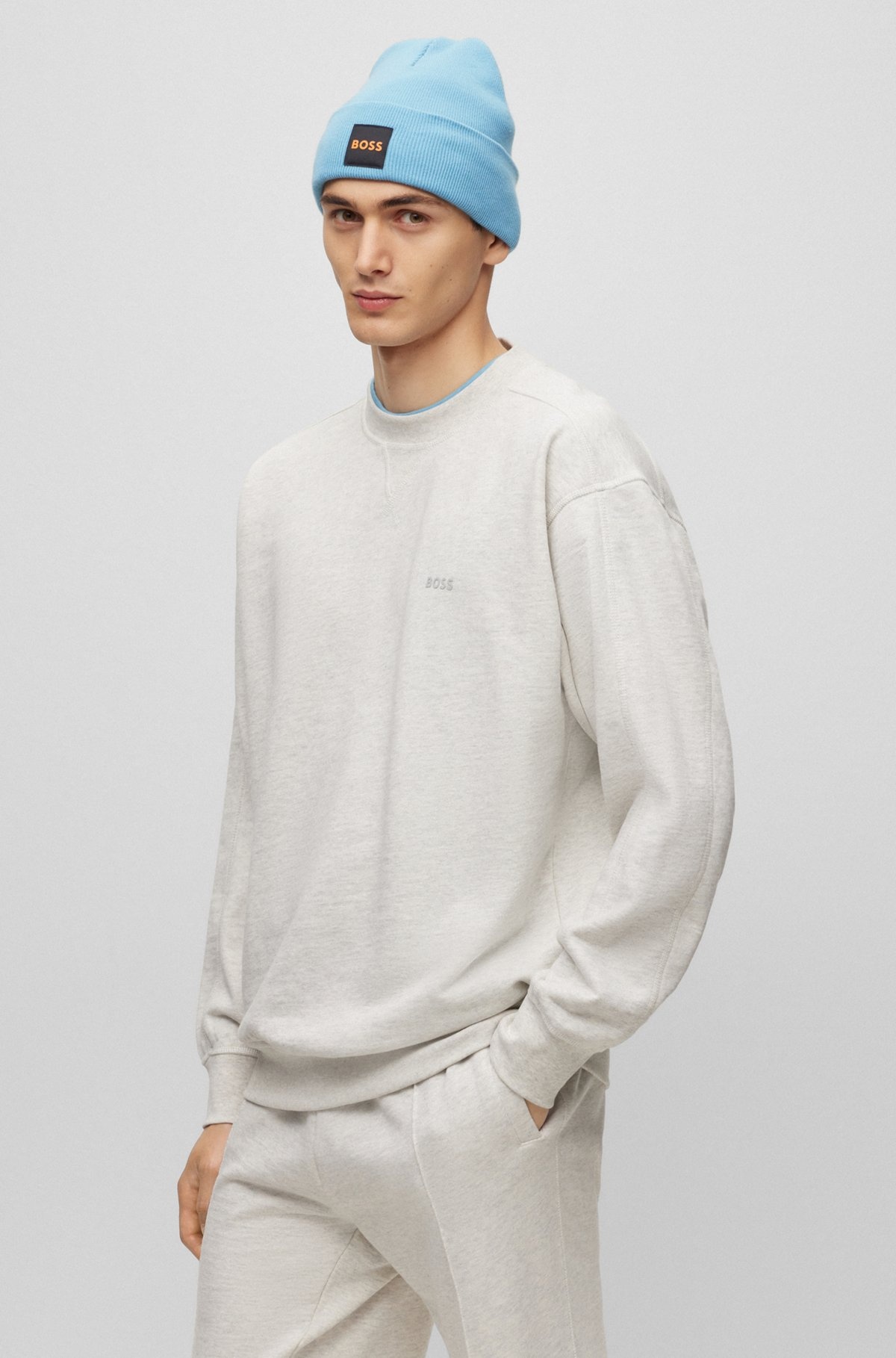 DOUBLE-LAYER BEANIE HAT WITH LOGO PATCH - 3