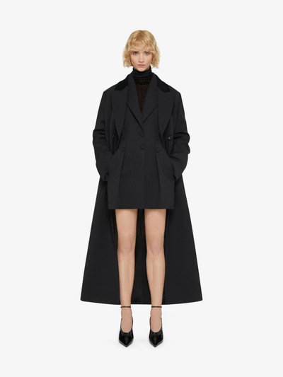 Givenchy DOUBLE BREASTED COAT IN TRICOTINE WOOL WITH VELVET DETAILS outlook