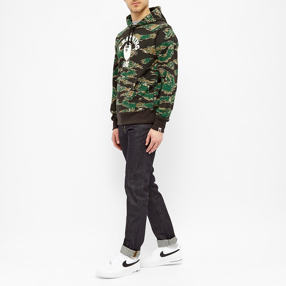 A Bathing Ape Tiger Camo College Hoody - 6