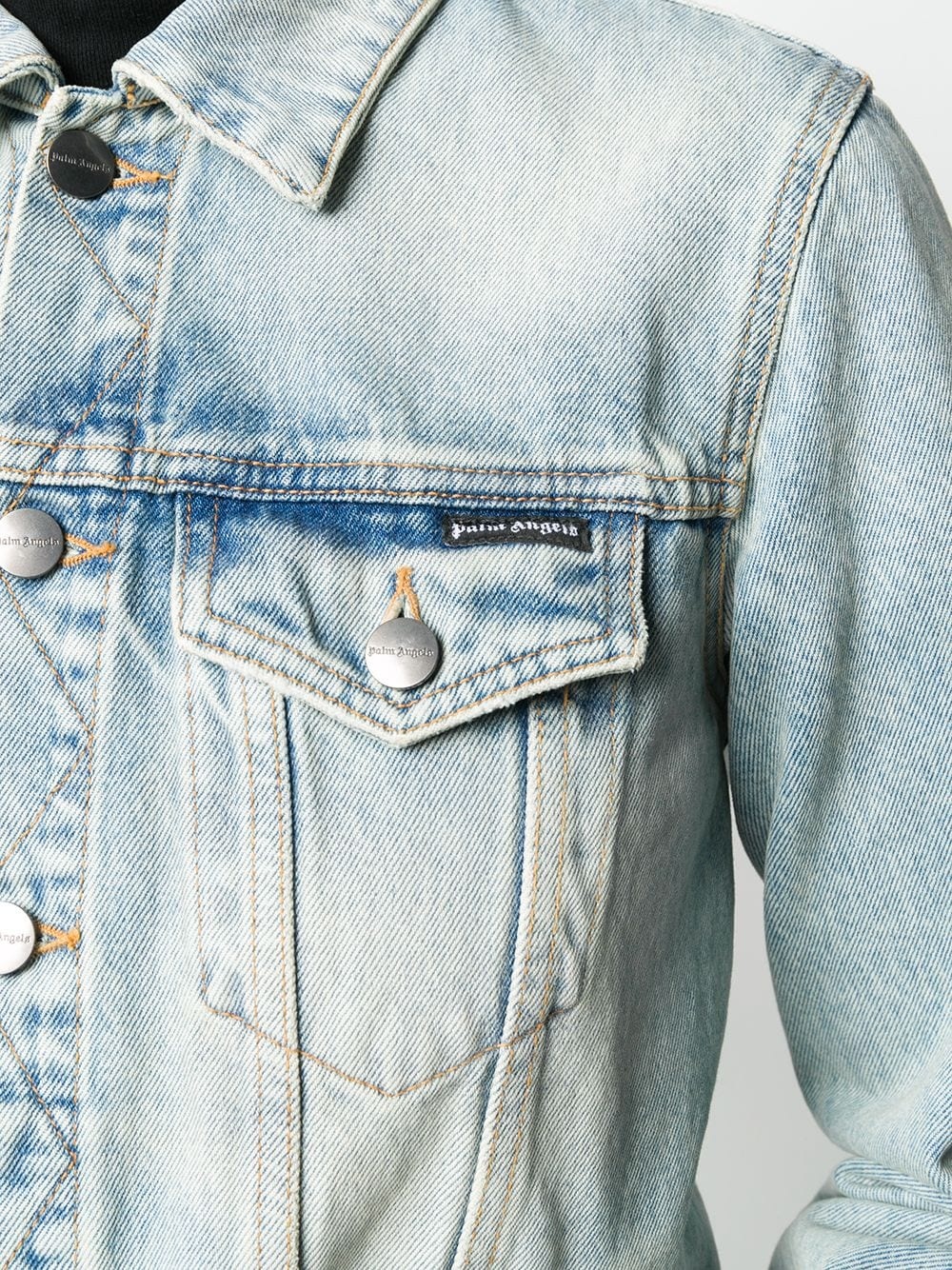 logo patch denim jacket - 5