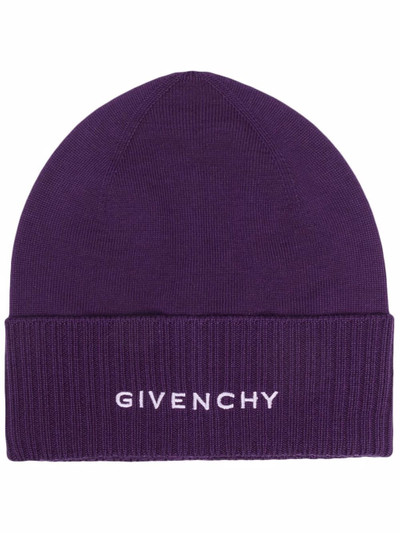 Givenchy embroidered-logo wool beanie outlook