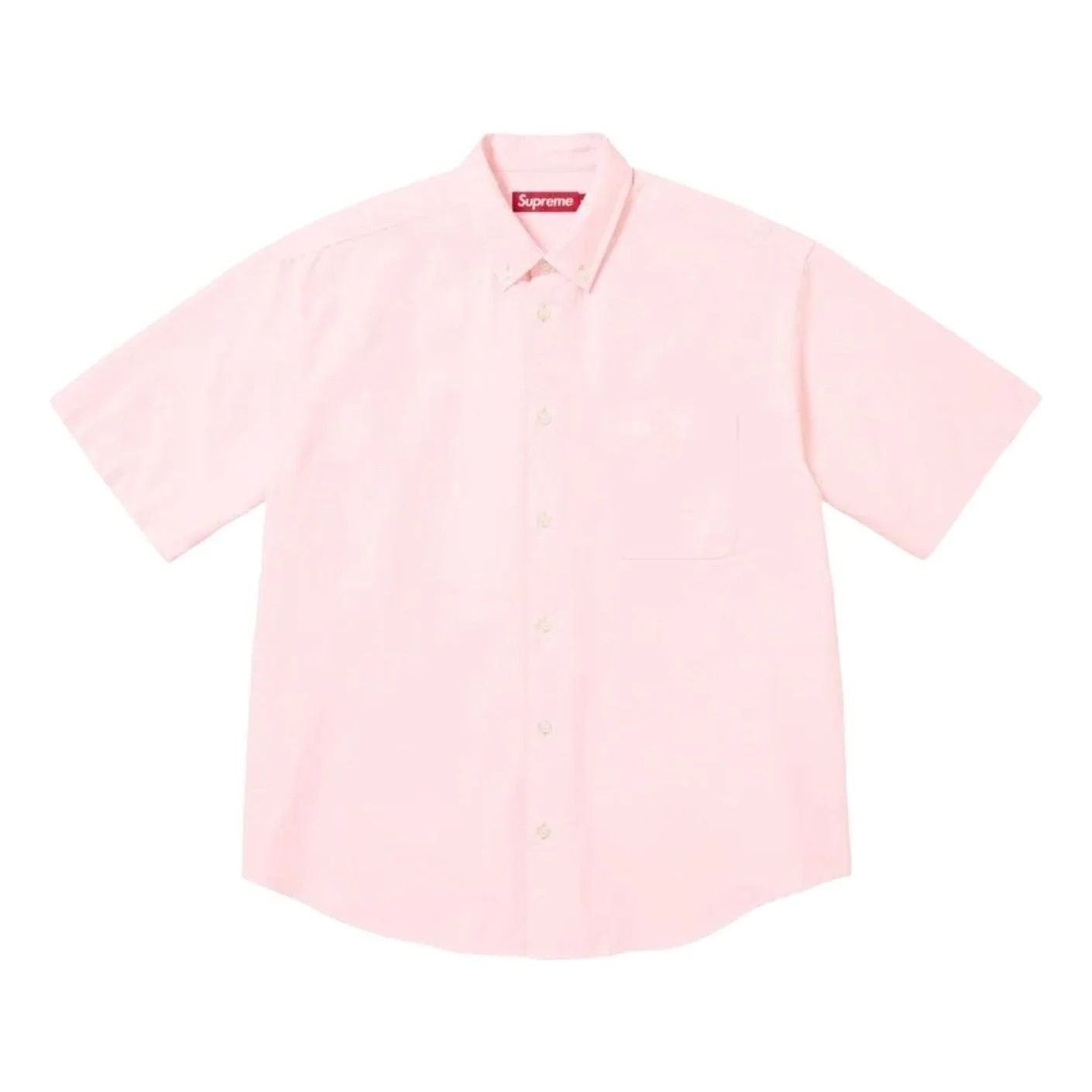 Supreme SS26 Loose Fit Oxford S/S Shirt 'Pink' SUP-SS26-158-PNK - 1